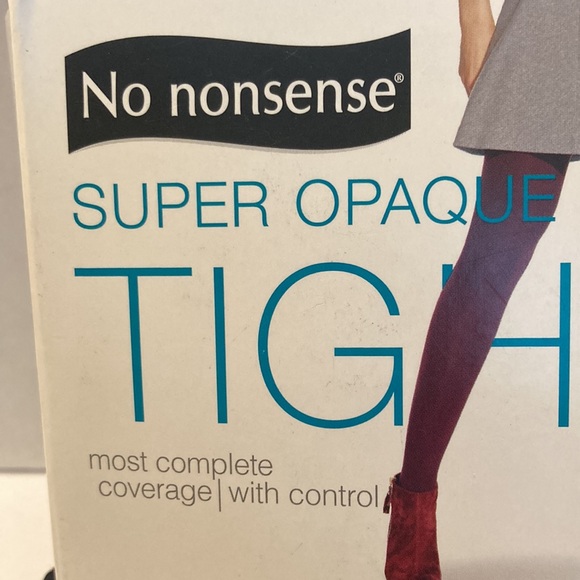 No Nonsense Super Opaque Control Top Tights Black Small - Picture 6 of 13
